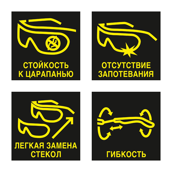 Защитные очки желтые